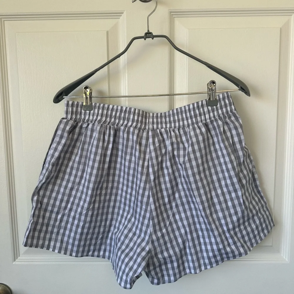 Lulu Mac Gray Gingham Boxer Shorts - Picture 2 of 5